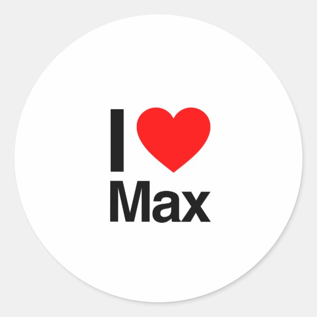 Sticker Rond j'aime max (Devant)