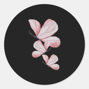 Sticker Rond J'Aime Mes Cadeaux Papillon