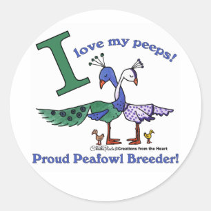 Sticker Rond J'Aime Mes Peeps-Breeders