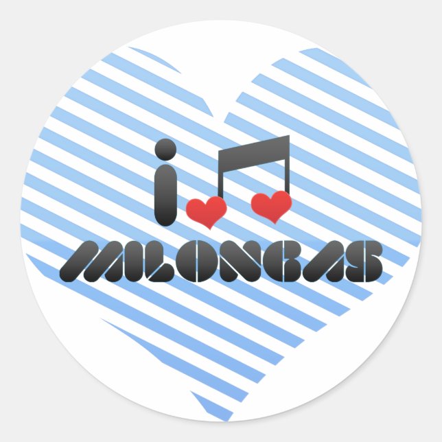 Sticker Rond J'aime Milongas (Devant)