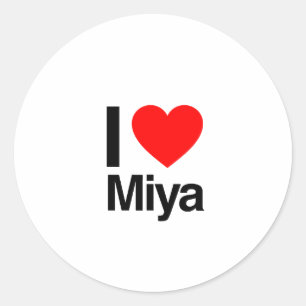 Sticker Rond j'aime miya