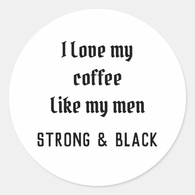 Sticker Rond J'aime mon café (Devant)