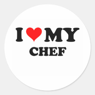 Sticker Rond J'Aime Mon Chef