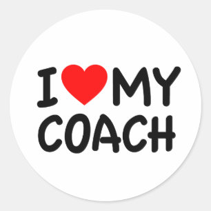 Sticker Rond J'aime mon coach