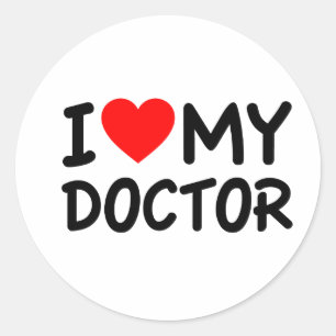 Sticker Rond J'aime mon docteur