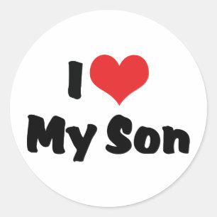 Sticker Rond J'aime mon fils