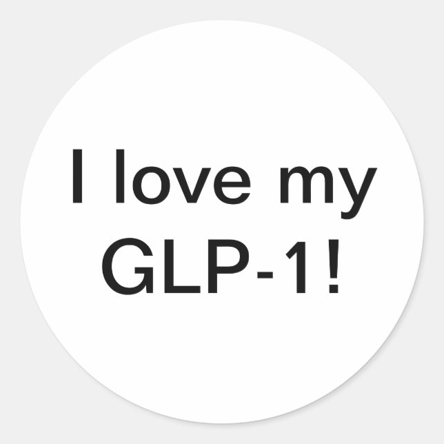 Sticker Rond J'aime mon GLP-1 (Devant)