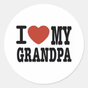 STICKER ROND J'AIME MON GRAND-PAPA