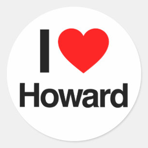 Sticker Rond J'Aime Mon Howard