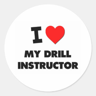 Sticker Rond J'aime mon instructeur de forage