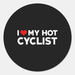 Sticker Rond J'Aime Mon Joueur De Badminton Chaud Mari Femme Bo