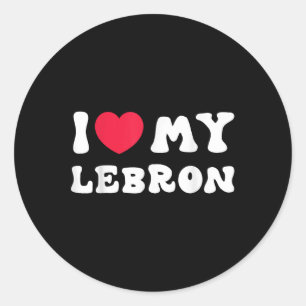 Sticker Rond J'Aime Mon Lébron, J'Aime Mon Lébron