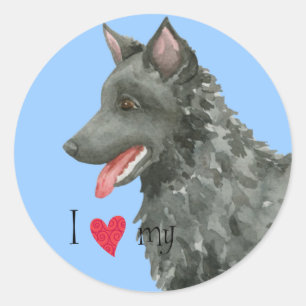 Sticker Rond J'aime mon Mudi