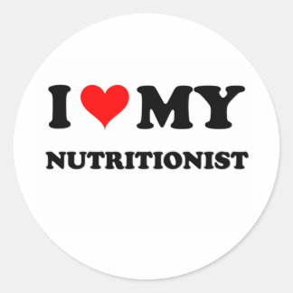 Sticker Rond J'Aime Mon Nutritionniste