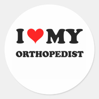 Sticker Rond J'Aime Mon Orthopédiste