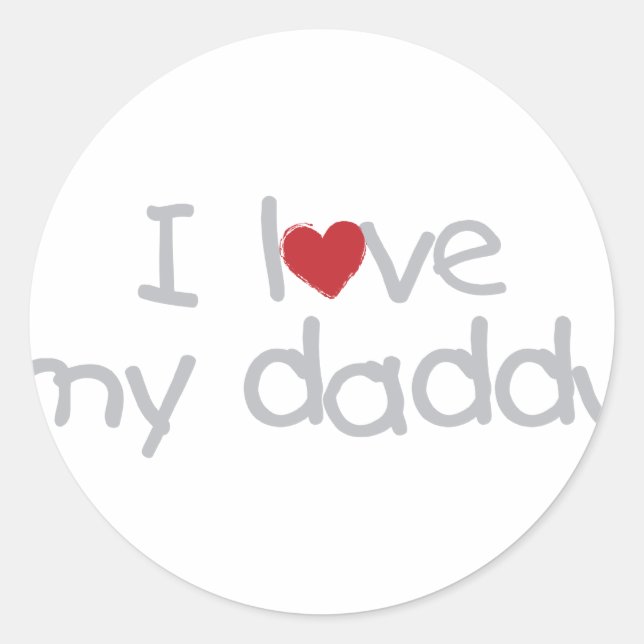 Sticker Rond J'Aime Mon Papa (Devant)