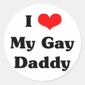 Sticker Rond J'aime mon papa gay