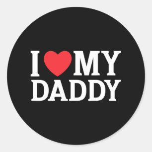 Sticker Rond J'Aime Mon Papa J'Aime Mon Papa Ma Fête des pères 