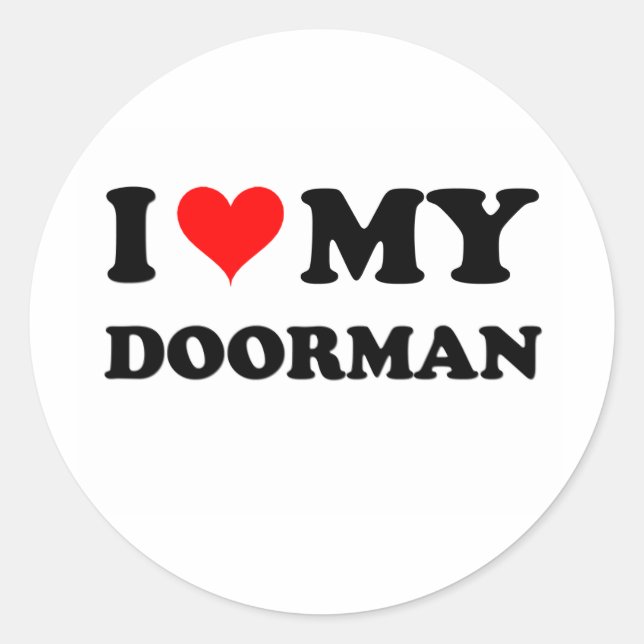 Sticker Rond J'Aime Mon Porteur (Devant)