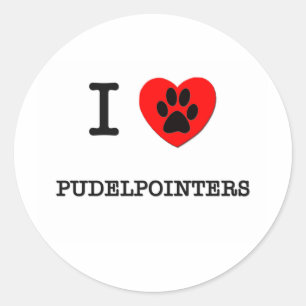 STICKER ROND J'AIME MON PUDELPOINTERS