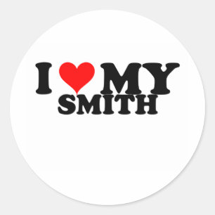 Sticker Rond J'Aime Mon Smith