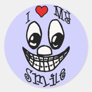 Sticker Rond J'Aime Mon Sourire
