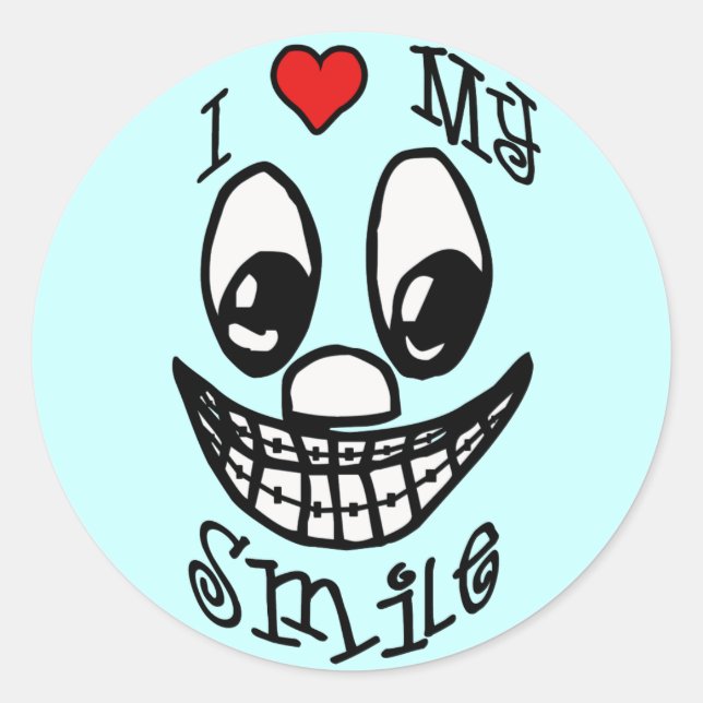Sticker Rond J'Aime Mon Sourire (Devant)