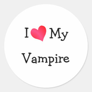 Sticker Rond J'Aime Mon Vampire