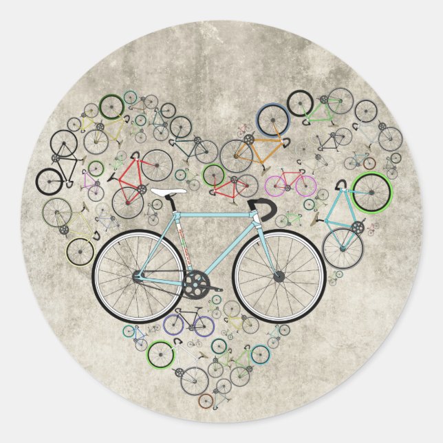 Sticker Rond J'Aime Mon Vélo (Devant)