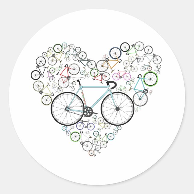 Sticker Rond J'Aime Mon Vélo (Devant)