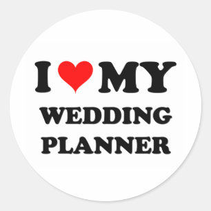 Sticker Rond J'aime mon Wedding planner