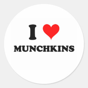 Sticker Rond J'aime Munchkins