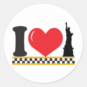 Sticker Rond J'aime New York