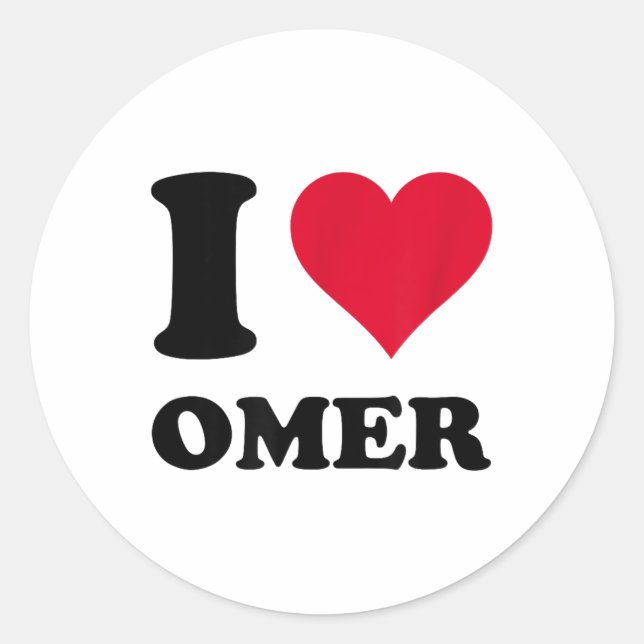 Sticker Rond J'Aime Omer _1 (Devant)