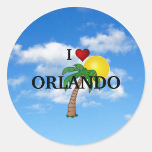 Sticker Rond J'aime Orlando