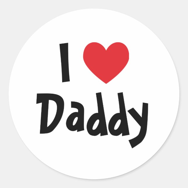 Sticker Rond J'aime papa (Devant)