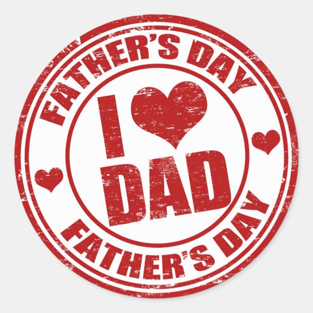 Sticker Rond J'aime papa (Devant)