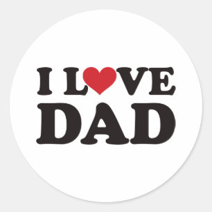 Sticker Rond J'aime papa