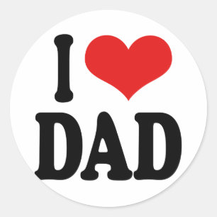 Sticker Rond J'aime papa