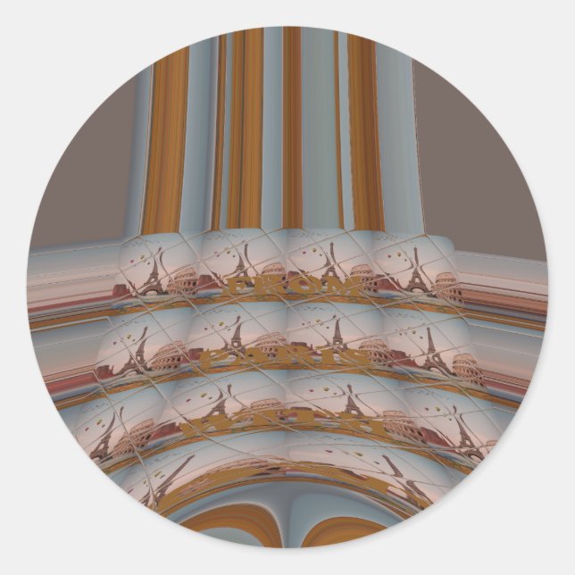 Sticker Rond J'aime Paris (Devant)