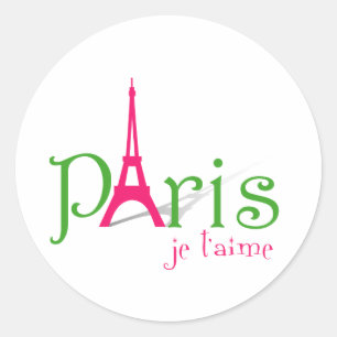 Sticker Rond J'aime Paris