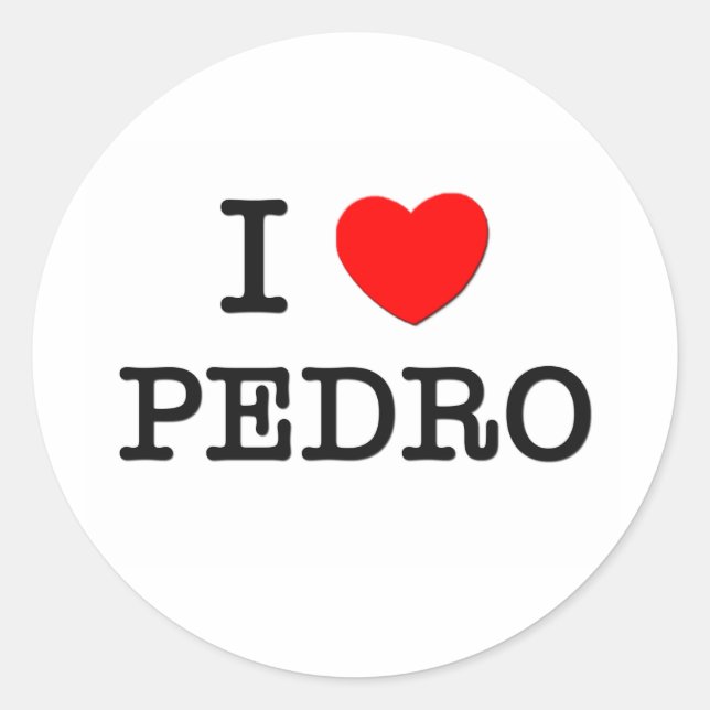 Sticker Rond J'aime Pedro (Devant)