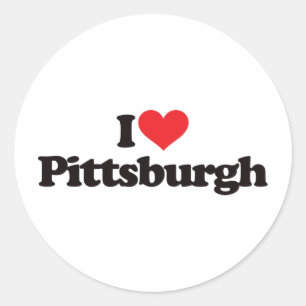 Sticker Rond J'aime Pittsburgh
