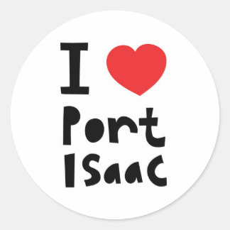 Sticker Rond J'aime Port Isaac