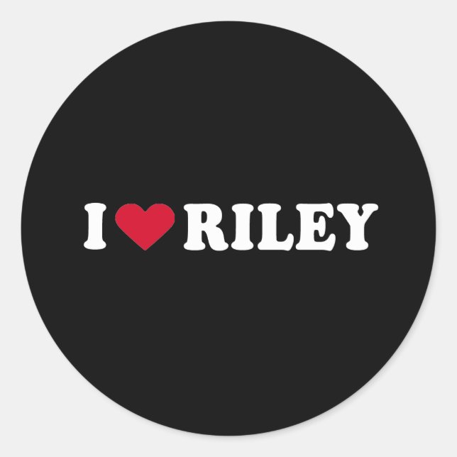 STICKER ROND J'AIME RILEY (Devant)