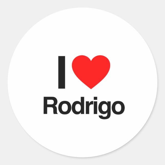 Sticker Rond j'aime rodrigo (Devant)