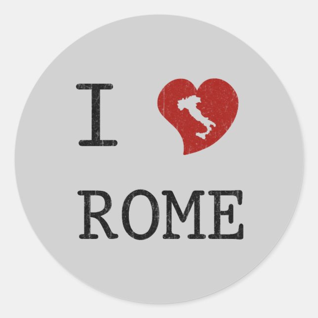 Sticker Rond J'aime Rome (Devant)