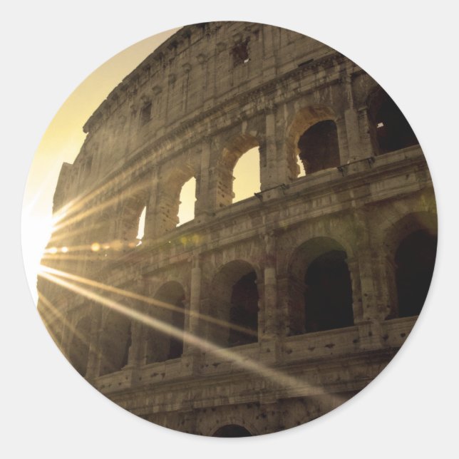 Sticker Rond J'aime Rome - Colisée (Devant)