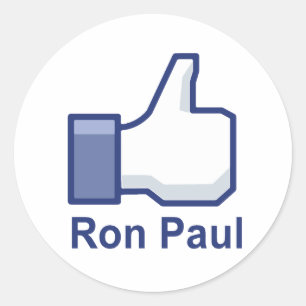 STICKER ROND J'AIME RON PAUL