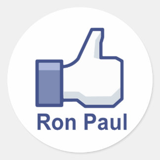 STICKER ROND J'AIME RON PAUL
